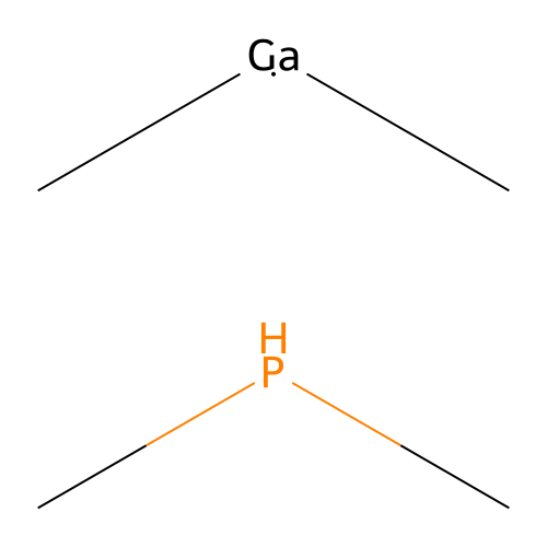 (Dimethylphosphino)dimethylgallium structure