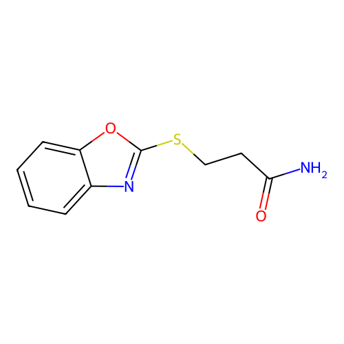 3-(2-Benzoxazolylthio)propionamide structure