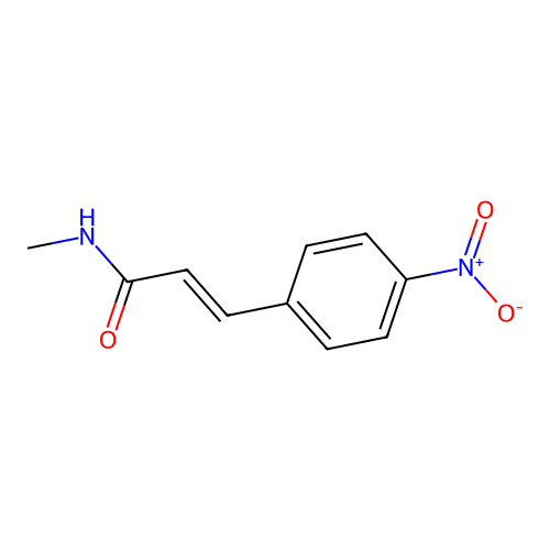 N-methyl-3-(4-nitrophenyl)prop-2-enamide structure