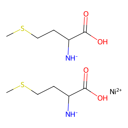 Bis((1-carboxy-3-methylsulfanylpropyl)azanide);nickel(2+) structure