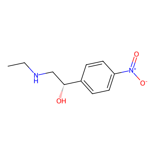 (1S)-2-(ethylamino)-1-(4-nitrophenyl)ethanol structure