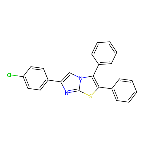 Imidazo[2,1-b]thiazole, 6-(4-chlorophenyl)-2,3-diphenyl- structure