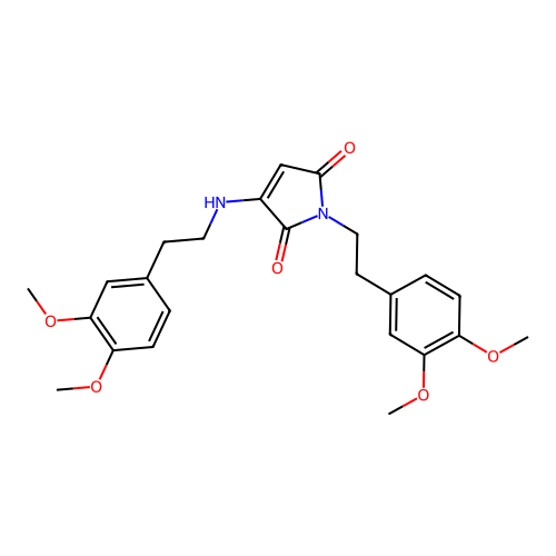 1-[2-(3,4-dimethoxyphenyl)ethyl]-3-{[2-(3,4-dimethoxyphenyl)ethyl]amino}-1H-pyrrole-2,5-dione structure