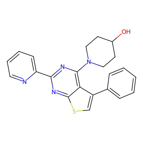 1-[5-Phenyl-2-(2-pyridinyl)thieno[2,3-d]pyrimidin-4-yl]-4-piperidinol structure