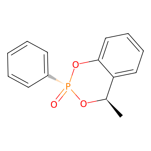 4H-1,3,2-Benzodioxaphosphorin, 4-methyl-2-phenyl-, 2-oxide, trans- structure