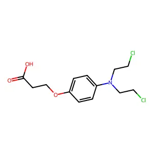 3-(4-(Bis(2-chloroethyl)amino)phenoxy)propanoic acid structure
