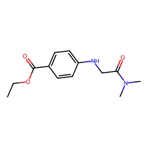 Benzoic acid, p-((dimethylcarbamoylmethyl)amino)-, ethyl ester structure