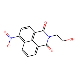 2-(2-hydroxyethyl)-6-nitro-1H-benzo[de]isoquinoline-1,3(2H)-dione structure