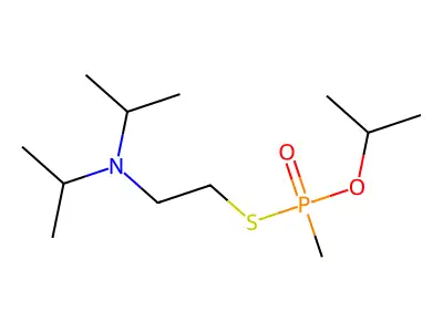 2-Isopropyl-S-(2-diisopropylaminoethyl)methylthiophosphonate structure