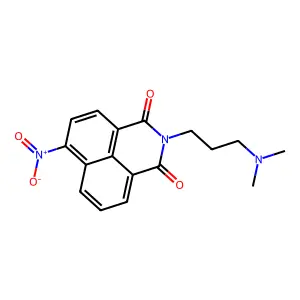 1h-Benz(de)isoquinoline-1,3(2h)-dione, 2-(3-(dimethylamino)propyl)-6-nitro- structure