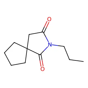 2-Azaspiro(4.4)nonane-1,3-dione, 2-propyl- structure