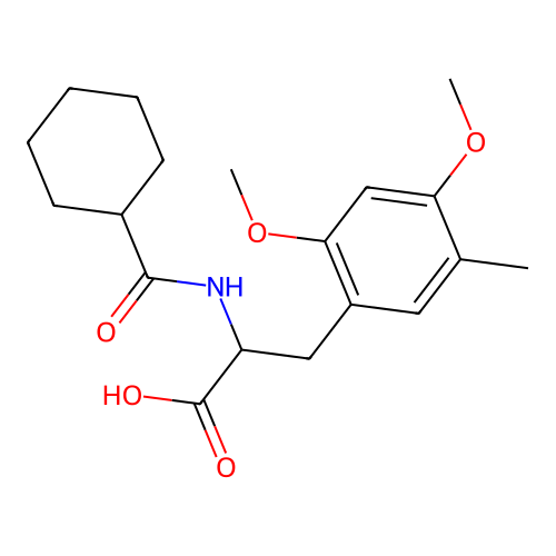 N-(Cyclohexanecarbonyl)-2-methoxy-O,5-dimethyltyrosine structure