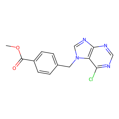 Methyl 4-[(6-chloropurin-7-yl)methyl]benzoate structure