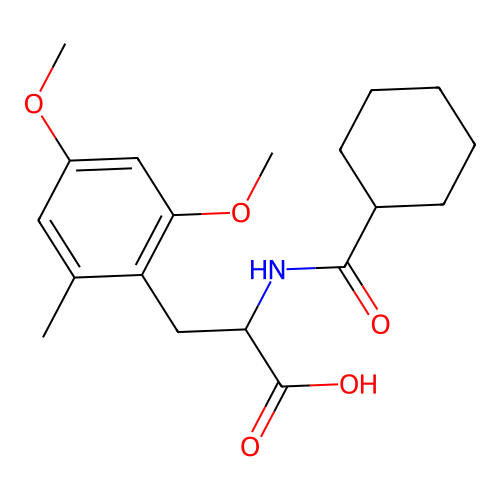 2-(Cyclohexanecarbonylamino)-3-(2,4-dimethoxy-6-methylphenyl)propanoic acid structure