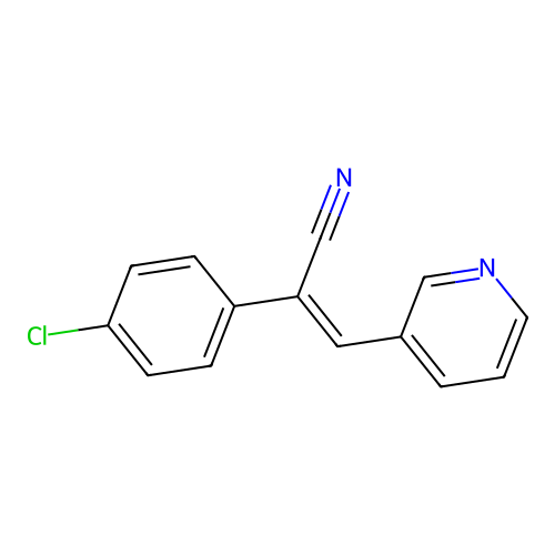 2-(4-Chlorophenyl)-3-(3-pyridyl)acrylonitrile structure
