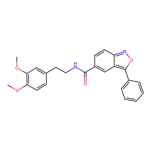 N-[2-(3,4-dimethoxyphenyl)ethyl]-3-phenyl-2,1-benzoxazole-5-carboxamide structure