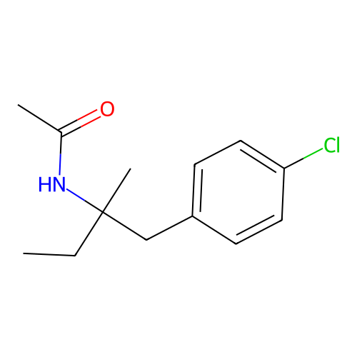 N-[1-(4-chlorophenyl)-2-methylbutan-2-yl]acetamide structure
