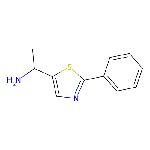 1-(2-苯基噻唑-5-基)乙胺 structure