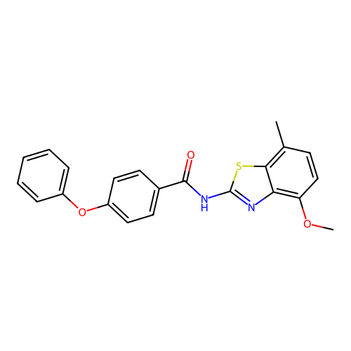 N-(4-methoxy-7-methyl-1,3-benzothiazol-2-yl)-4-phenoxybenzamide structure