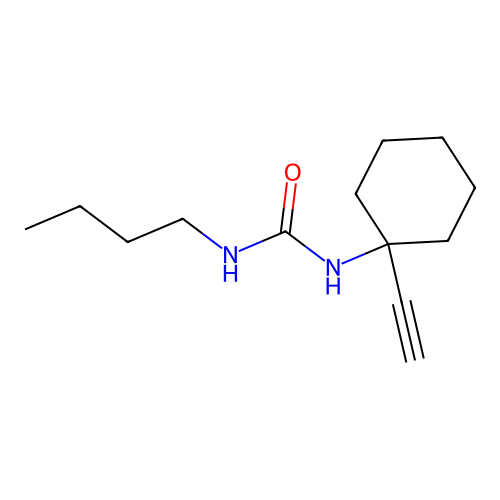 N-butyl-N'-(1-ethynylcyclohexyl)urea structure