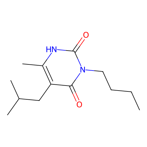 Uracil, 3-butyl-5-isobutyl-6-methyl- structure