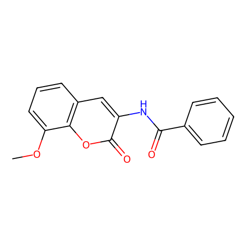 N-(8-甲氧基-2-氧代色烯-3-基)苯甲酰胺 structure