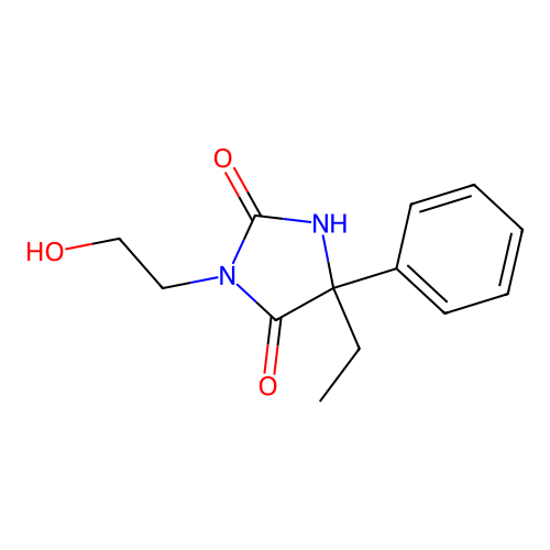 Hydantoin, 5-ethyl-3-(2-hydroxyethyl)-5-phenyl- structure