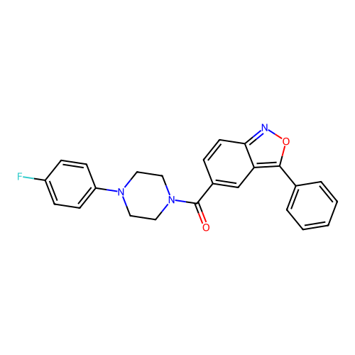 5-[4-(4-Fluorophenyl)piperazine-1-carbonyl]-3-phenyl-2,1-benzoxazole structure
