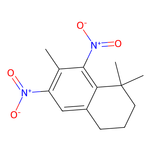 1,1,7-Trimethyl-6,8-dinitro-1,2,3,4-tetrahydronaphthalene structure