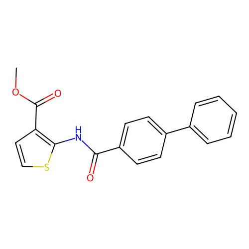 Methyl 2-[(4-phenylbenzoyl)amino]thiophene-3-carboxylate structure