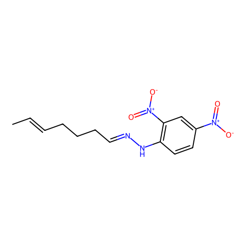 N-(hept-5-enylideneamino)-2,4-dinitroaniline structure