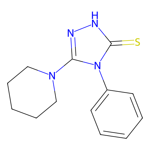 4-phenyl-5-piperidin-1-yl-4H-1,2,4-triazole-3-thiol structure