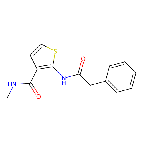 N-methyl-2-(2-phenylacetamido)thiophene-3-carboxamide structure