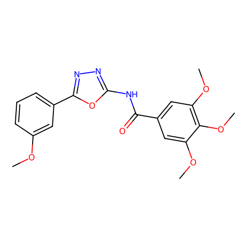3,4,5-trimethoxy-N-[5-(3-methoxyphenyl)-1,3,4-oxadiazol-2-yl]benzamide structure