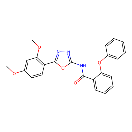 N-[5-(2,4-dimethoxyphenyl)-1,3,4-oxadiazol-2-yl]-2-phenoxybenzamide structure
