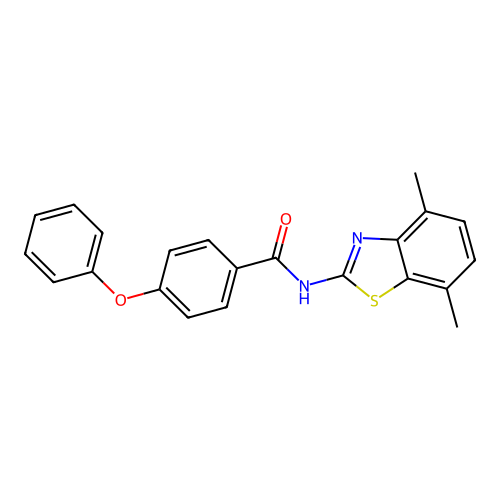 N-(4,7-dimethyl-1,3-benzothiazol-2-yl)-4-phenoxybenzamide structure