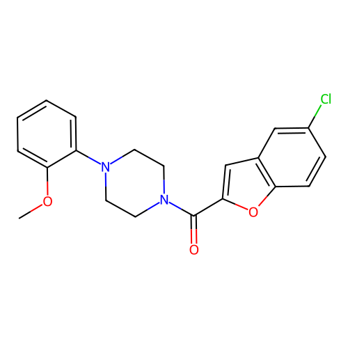 (5-Chloro-1-benzofuran-2-yl)[4-(2-methoxyphenyl)piperazin-1-yl]methanone structure