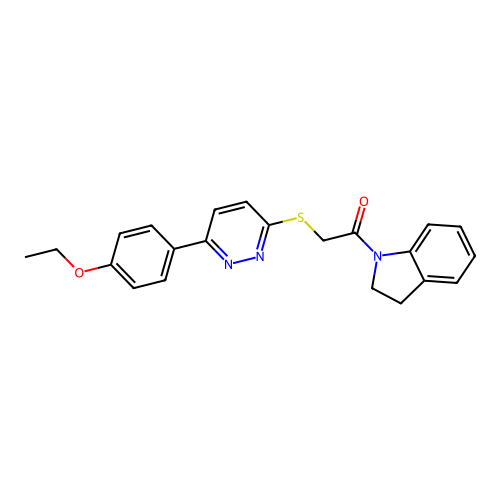 2-((6-(4-Ethoxyphenyl)pyridazin-3-yl)thio)-1-(indolin-1-yl)ethanone structure