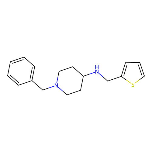 1-benzyl-N-(thien-2-ylmethyl)piperidin-4-amine structure