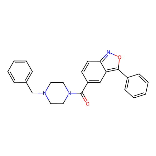 (4-Benzylpiperazin-1-yl)(3-phenyl-2,1-benzoxazol-5-yl)methanone structure