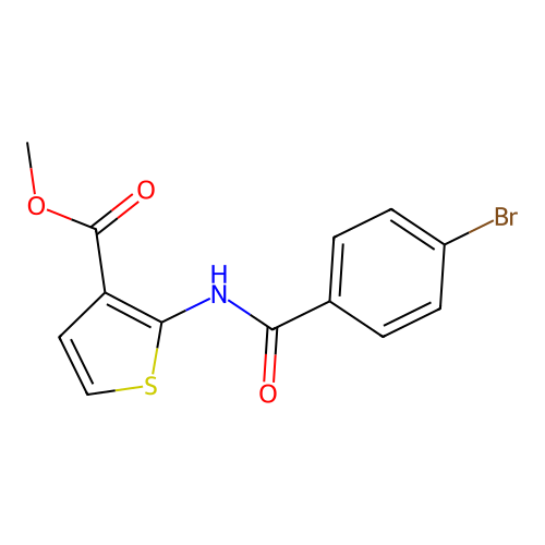 Methyl 2-(4-bromobenzamido)thiophene-3-carboxylate structure