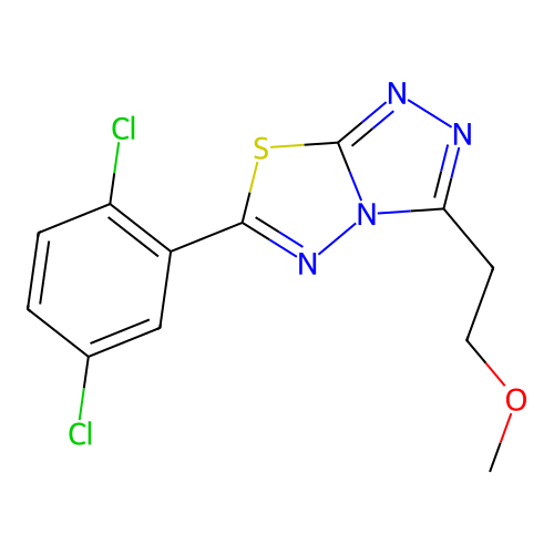 C12H10Cl2N4OS structure