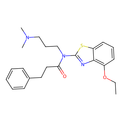 N-[3-(Dimethylamino)propyl]-N-(4-ethoxy-2-benzothiazolyl)benzenepropanamide structure