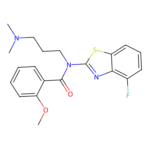 N-[3-(Dimethylamino)propyl]-N-(4-fluoro-2-benzothiazolyl)-2-methoxybenzamide structure