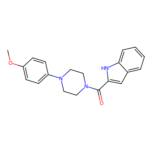 1H-indol-2-yl[4-(4-methoxyphenyl)piperazin-1-yl]methanone structure