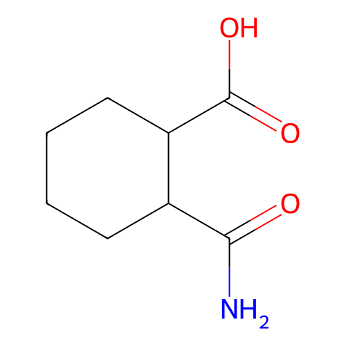 2-Carbamoylcyclohexane-1-carboxylic acid structure