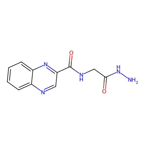 N-(2-hydrazinyl-2-oxoethyl)quinoxaline-2-carboxamide structure