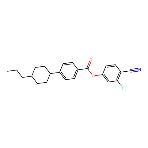 4-Cyano-3-fluorophenyl 4-(trans-4-propylcyclohexyl)-benzoate structure