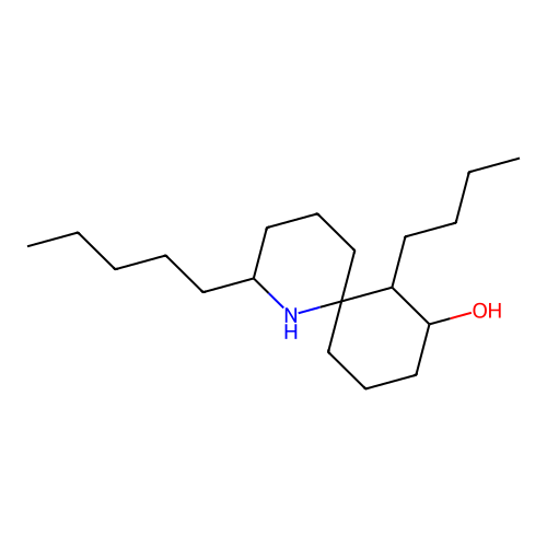 1-Azaspiro[5.5]undecan-8-ol, 7-butyl-2-pentyl- structure