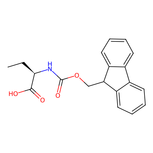 (2R)-2-({[(9H-fluoren-9-yl)methoxy]carbonyl}amino)butanoic acid structure